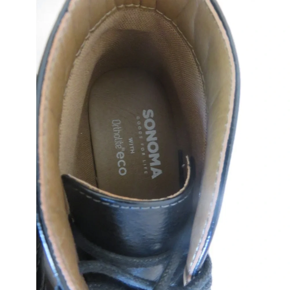 Sonoma Goods For Life Aaron Black Faux Leather Chukka Boots‎ Size Mens 7 M